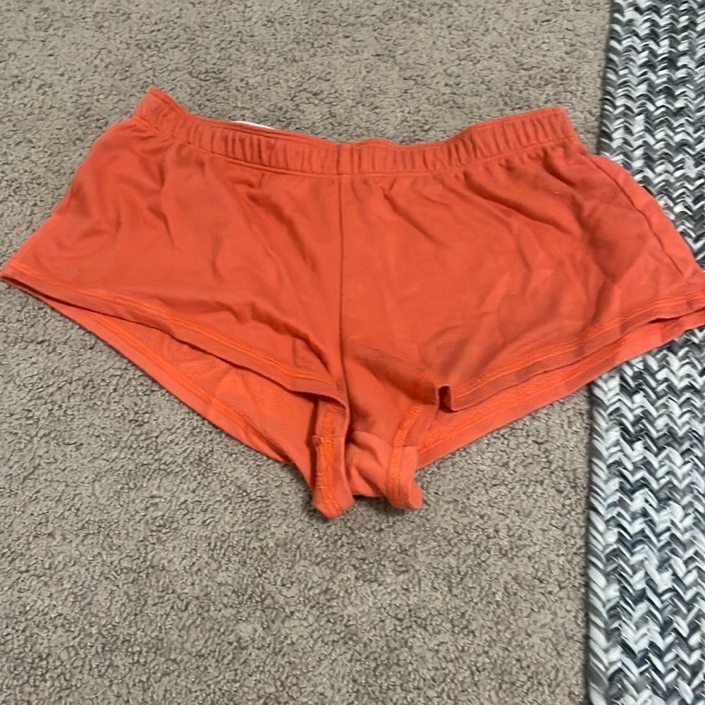 Soft orange pj shorts.